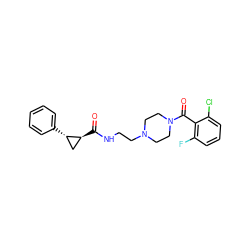 O=C(NCCN1CCN(C(=O)c2c(F)cccc2Cl)CC1)[C@H]1C[C@@H]1c1ccccc1 ZINC000169321589