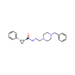 O=C(NCCN1CCN(Cc2ccccc2)CC1)[C@H]1C[C@@H]1c1ccccc1 ZINC000140650509