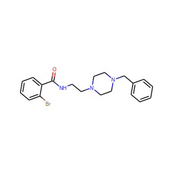 O=C(NCCN1CCN(Cc2ccccc2)CC1)c1ccccc1Br ZINC000026750423