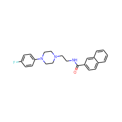 O=C(NCCN1CCN(c2ccc(F)cc2)CC1)c1ccc2ccccc2c1 ZINC000056965781