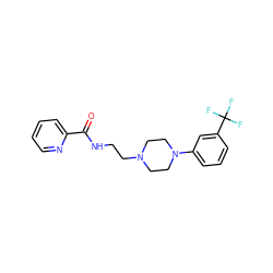 O=C(NCCN1CCN(c2cccc(C(F)(F)F)c2)CC1)c1ccccn1 ZINC000060177372