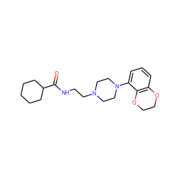 O=C(NCCN1CCN(c2cccc3c2OCCO3)CC1)C1CCCCC1 ZINC000013738304