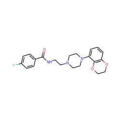 O=C(NCCN1CCN(c2cccc3c2OCCO3)CC1)c1ccc(F)cc1 ZINC000013738303