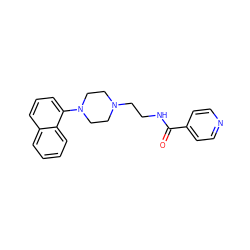 O=C(NCCN1CCN(c2cccc3ccccc23)CC1)c1ccncc1 ZINC000653697073