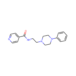 O=C(NCCN1CCN(c2ccccc2)CC1)c1ccncc1 ZINC000038587549