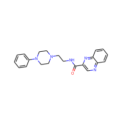 O=C(NCCN1CCN(c2ccccc2)CC1)c1cnc2ccccc2n1 ZINC000036755535