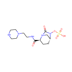 O=C(NCCN1CCNCC1)[C@@H]1CC[C@@H]2CN1C(=O)N2OS(=O)(=O)O ZINC000096168596