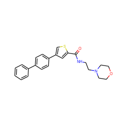 O=C(NCCN1CCOCC1)c1cc(-c2ccc(-c3ccccc3)cc2)cs1 ZINC000028137627