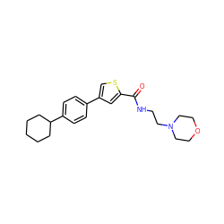 O=C(NCCN1CCOCC1)c1cc(-c2ccc(C3CCCCC3)cc2)cs1 ZINC000028134254