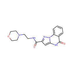 O=C(NCCN1CCOCC1)c1cc2[nH]c(=O)c3ccccc3n2n1 ZINC000043062236