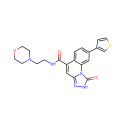 O=C(NCCN1CCOCC1)c1cc2n[nH]c(=O)n2c2cc(-c3ccsc3)ccc12 ZINC000084597021