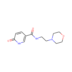 O=C(NCCN1CCOCC1)c1ccc(=O)[nH]c1 ZINC000020299016