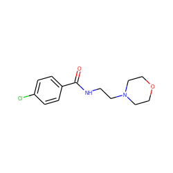 O=C(NCCN1CCOCC1)c1ccc(Cl)cc1 ZINC000019606670