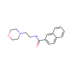 O=C(NCCN1CCOCC1)c1ccc2ccccc2c1 ZINC000019999233