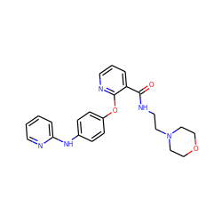 O=C(NCCN1CCOCC1)c1cccnc1Oc1ccc(Nc2ccccn2)cc1 ZINC000145374591