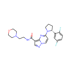 O=C(NCCN1CCOCC1)c1cnn2ccc(N3CCC[C@@H]3c3cc(F)ccc3F)nc12 ZINC000114902421