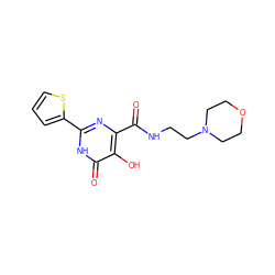 O=C(NCCN1CCOCC1)c1nc(-c2cccs2)[nH]c(=O)c1O ZINC000473086030