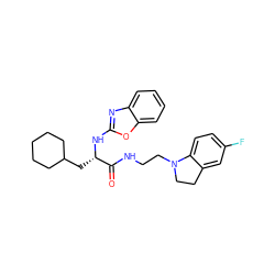 O=C(NCCN1CCc2cc(F)ccc21)[C@H](CC1CCCCC1)Nc1nc2ccccc2o1 ZINC000014971628