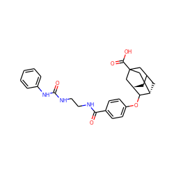 O=C(NCCNC(=O)c1ccc(OC2[C@H]3CC4C[C@H]2CC(C(=O)O)(C4)C3)cc1)Nc1ccccc1 ZINC000473112552