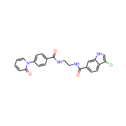 O=C(NCCNC(=O)c1ccc2c(Cl)c[nH]c2c1)c1ccc(-n2ccccc2=O)cc1 ZINC000028822823