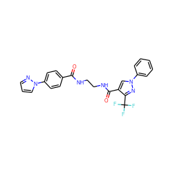 O=C(NCCNC(=O)c1cn(-c2ccccc2)nc1C(F)(F)F)c1ccc(-n2cccn2)cc1 ZINC000049072979