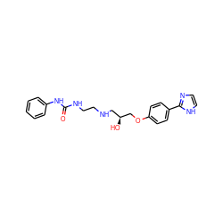 O=C(NCCNC[C@H](O)COc1ccc(-c2ncc[nH]2)cc1)Nc1ccccc1 ZINC000026019558