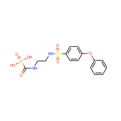 O=C(NCCNS(=O)(=O)c1ccc(Oc2ccccc2)cc1)P(=O)(O)O ZINC000095555225