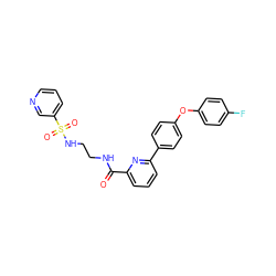 O=C(NCCNS(=O)(=O)c1cccnc1)c1cccc(-c2ccc(Oc3ccc(F)cc3)cc2)n1 ZINC000113661689