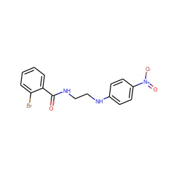 O=C(NCCNc1ccc([N+](=O)[O-])cc1)c1ccccc1Br ZINC000004185211