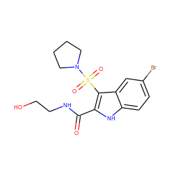 O=C(NCCO)c1[nH]c2ccc(Br)cc2c1S(=O)(=O)N1CCCC1 ZINC000029038977