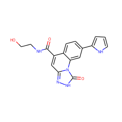 O=C(NCCO)c1cc2n[nH]c(=O)n2c2cc(-c3ccc[nH]3)ccc12 ZINC000084603546