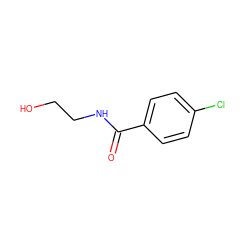 O=C(NCCO)c1ccc(Cl)cc1 ZINC000001665476