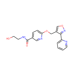 O=C(NCCO)c1ccc(OCc2conc2-c2ccccn2)nc1 ZINC000142515640