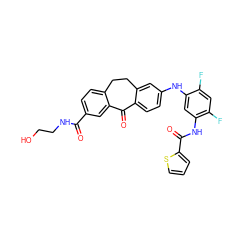 O=C(NCCO)c1ccc2c(c1)C(=O)c1ccc(Nc3cc(NC(=O)c4cccs4)c(F)cc3F)cc1CC2 ZINC001772612293