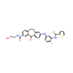 O=C(NCCO)c1ccc2c(c1)C(=O)c1ccc(Nc3ccc(F)c(NC(=O)c4cccs4)c3)cc1CC2 ZINC001772656492