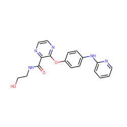 O=C(NCCO)c1nccnc1Oc1ccc(Nc2ccccn2)cc1 ZINC000148129342