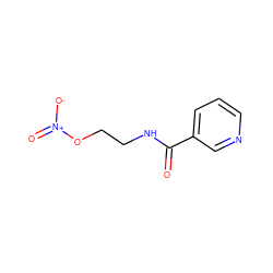 O=C(NCCO[N+](=O)[O-])c1cccnc1 ZINC000001533102