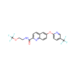 O=C(NCCOC(F)(F)F)c1ccc2cc(Oc3ccc(C(F)(F)F)cn3)ccc2n1 ZINC001772639397