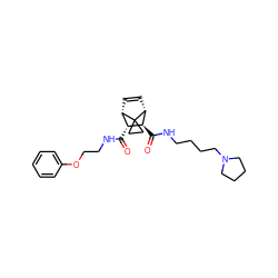 O=C(NCCOc1ccccc1)[C@@H]1[C@@H]2C=C[C@H]([C@H]1C(=O)NCCCCN1CCCC1)C21CC1 ZINC000168398881