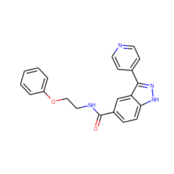 O=C(NCCOc1ccccc1)c1ccc2[nH]nc(-c3ccncc3)c2c1 ZINC000653851664