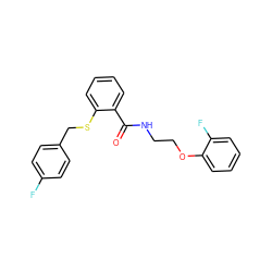 O=C(NCCOc1ccccc1F)c1ccccc1SCc1ccc(F)cc1 ZINC000002944584