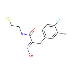 O=C(NCCS)/C(Cc1ccc(F)c(Br)c1)=N/O ZINC000044091364