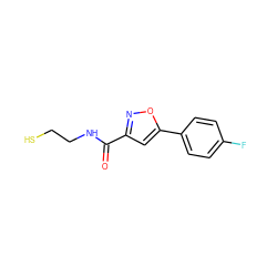 O=C(NCCS)c1cc(-c2ccc(F)cc2)on1 ZINC000653715982