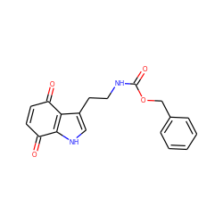 O=C(NCCc1c[nH]c2c1C(=O)C=CC2=O)OCc1ccccc1 ZINC000014977572