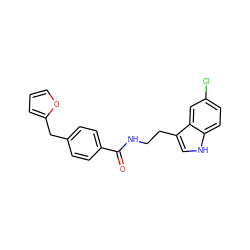 O=C(NCCc1c[nH]c2ccc(Cl)cc12)c1ccc(Cc2ccco2)cc1 ZINC000205309434