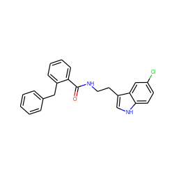 O=C(NCCc1c[nH]c2ccc(Cl)cc12)c1ccccc1Cc1ccccc1 ZINC000205333727