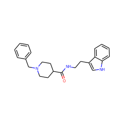 O=C(NCCc1c[nH]c2ccccc12)C1CCN(Cc2ccccc2)CC1 ZINC000010038113