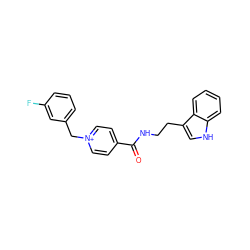 O=C(NCCc1c[nH]c2ccccc12)c1cc[n+](Cc2cccc(F)c2)cc1 ZINC000473154834