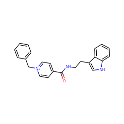 O=C(NCCc1c[nH]c2ccccc12)c1cc[n+](Cc2ccccc2)cc1 ZINC000473155163