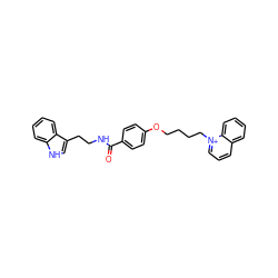 O=C(NCCc1c[nH]c2ccccc12)c1ccc(OCCCC[n+]2cccc3ccccc32)cc1 ZINC000095564955